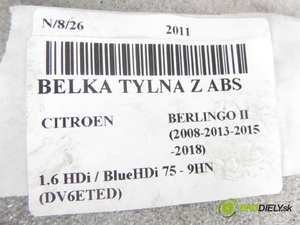 CITROEN BERLINGO Nadwozie pełne/minivan (B9) FURGON 2011 55,00 1.6 HDi / BlueHDi 75 - 9HN (DV6ETED) 1560,00 Výstuha zadná ABS