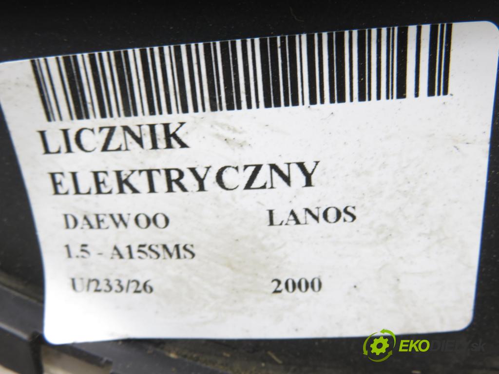 DAEWOO LANOS sedan (KLAT) SEDAN 2000 63,00 1.5 - A15SMS 1498,00 Prístrojovka elektrický 96281671