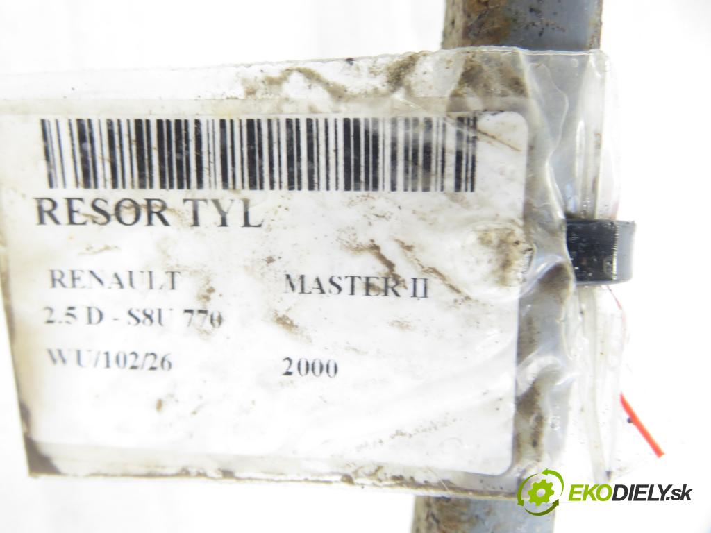 RENAULT MASTER II Platforma / podwozie (ED/HD/UD) KABINA/PLATFORMA 2000 59,00 2.5 D - S8U 770 2499,00 Listové pero zadné
