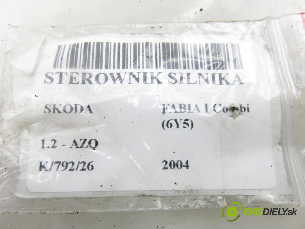 SKODA FABIA I Combi (6Y5) KOMBI 2004 47,00 1.2 - AZQ 1198,00 řídící jednotka motora 5WP4430607 ; 03E906033F