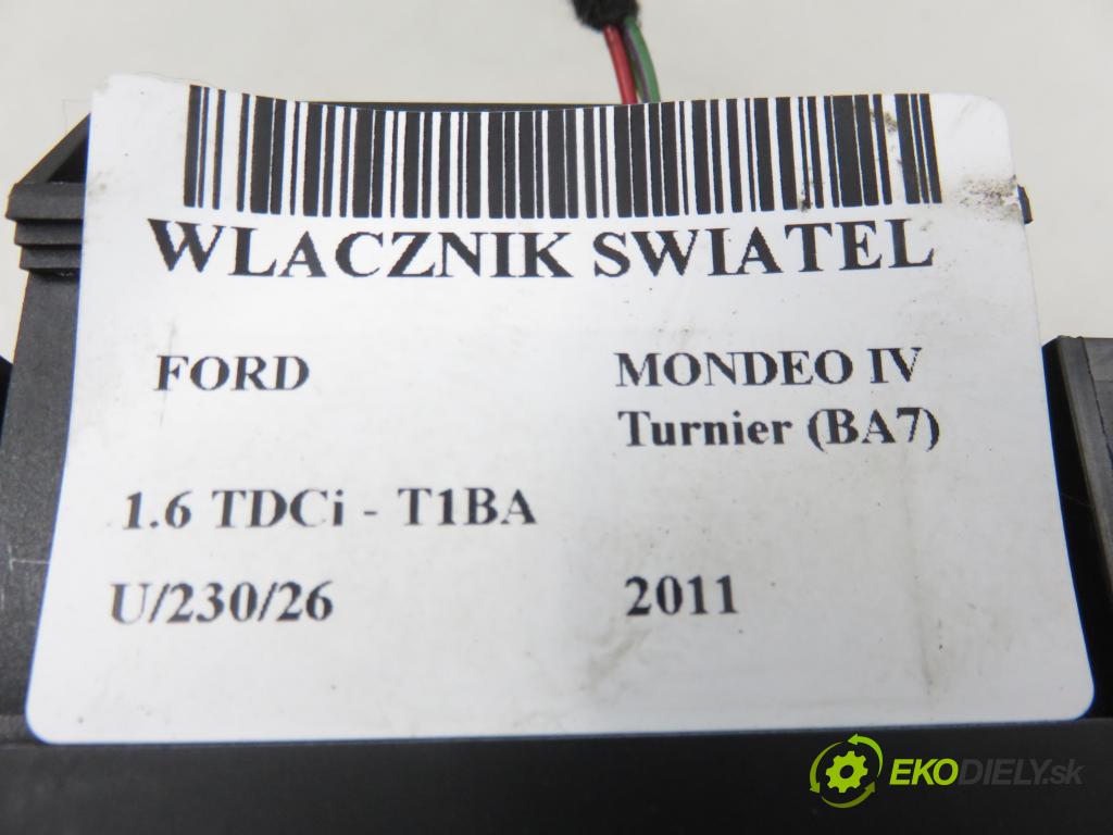 FORD MONDEO IV Turnier (BA7) KOMBI 2011 85,00 1.6 TDCi - T1BA 1560,00 prepínač svetlá AG9T13A024CA