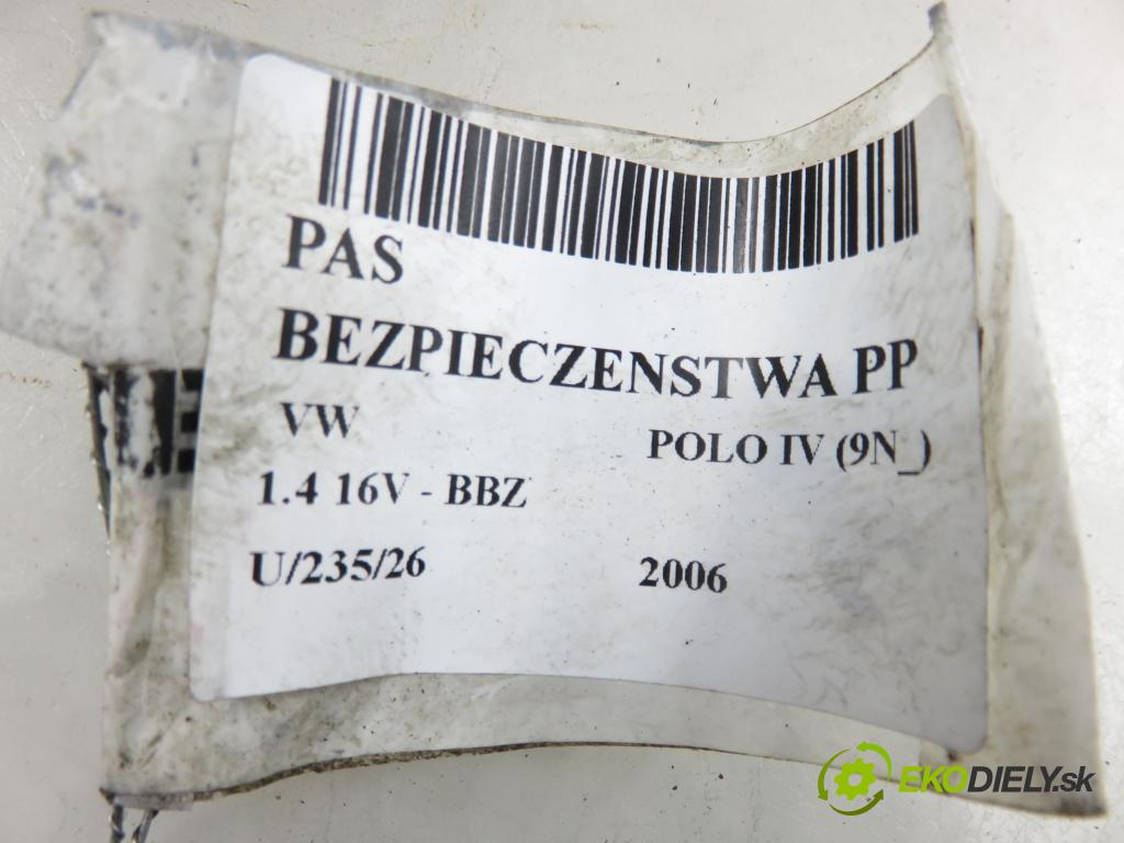 VW POLO (9N_) HB 2006 74,00 1.4 16V - BBZ 1390,00 držák BEZPEČNOST PP 6Q4857706J