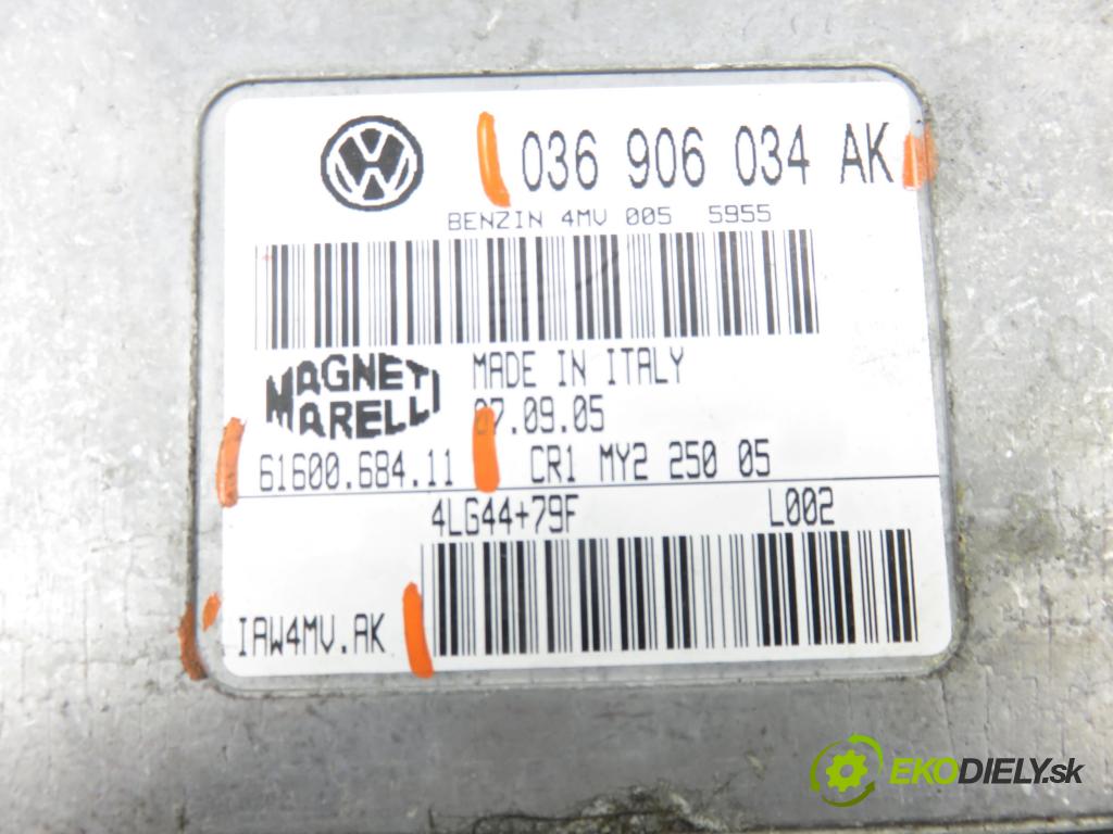VW POLO (9N_) HB 2006 74,00 1.4 16V - BBZ 1390,00 Riadiaca jednotka Motor 036906034AK ; 6160068411 ; IAW4MVAK