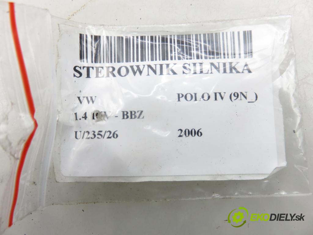 VW POLO (9N_) HB 2006 74,00 1.4 16V - BBZ 1390,00 Riadiaca jednotka Motor 036906034AK ; 6160068411 ; IAW4MVAK