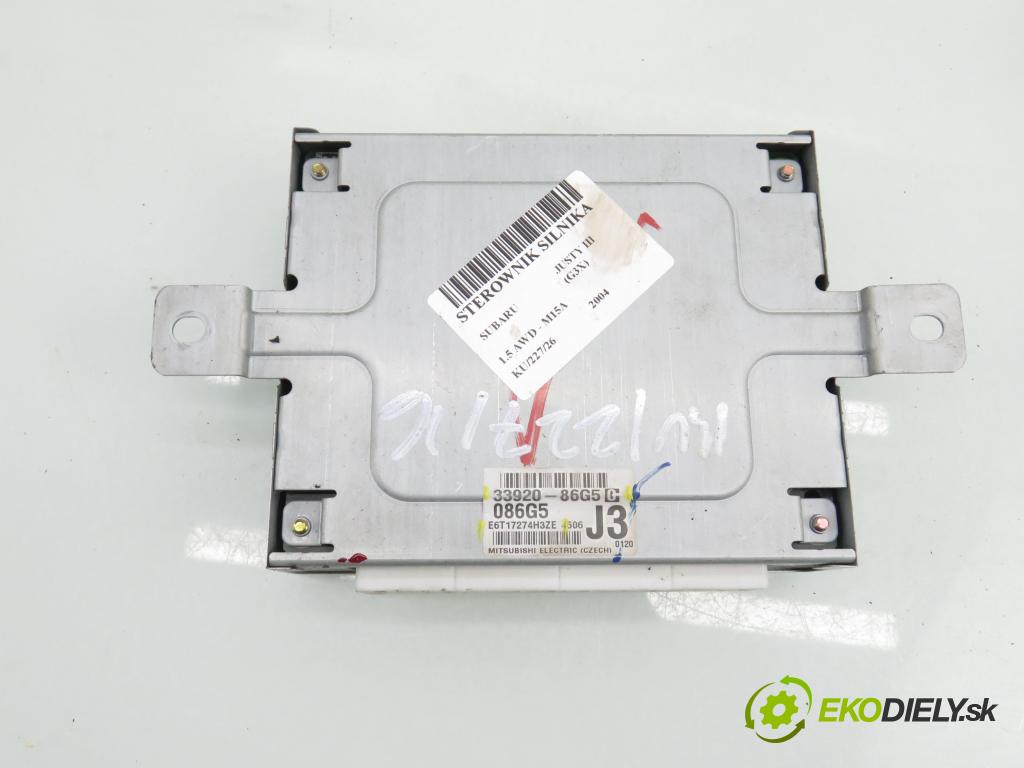 SUBARU JUSTY III (G3X) MINIVAN 2004 79,00 1.5 AWD - 99 M15A 1490,00 Riadiaca jednotka Motor 3392086G50 ; E6T17274H3ZE
