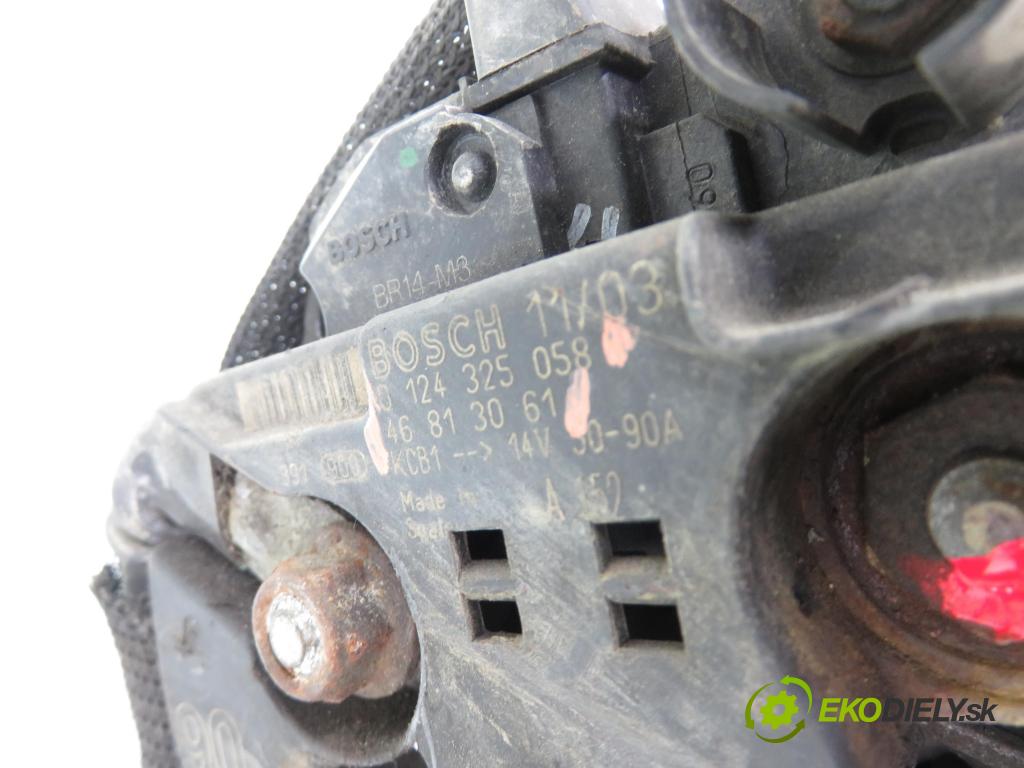 FIAT STILO (192_) HB 2004 76,00 1.6 16V (192_XB1A) - 182 B6.000 1596,00 Alternátor 0124325058 ; 46813061 (Alternátor)