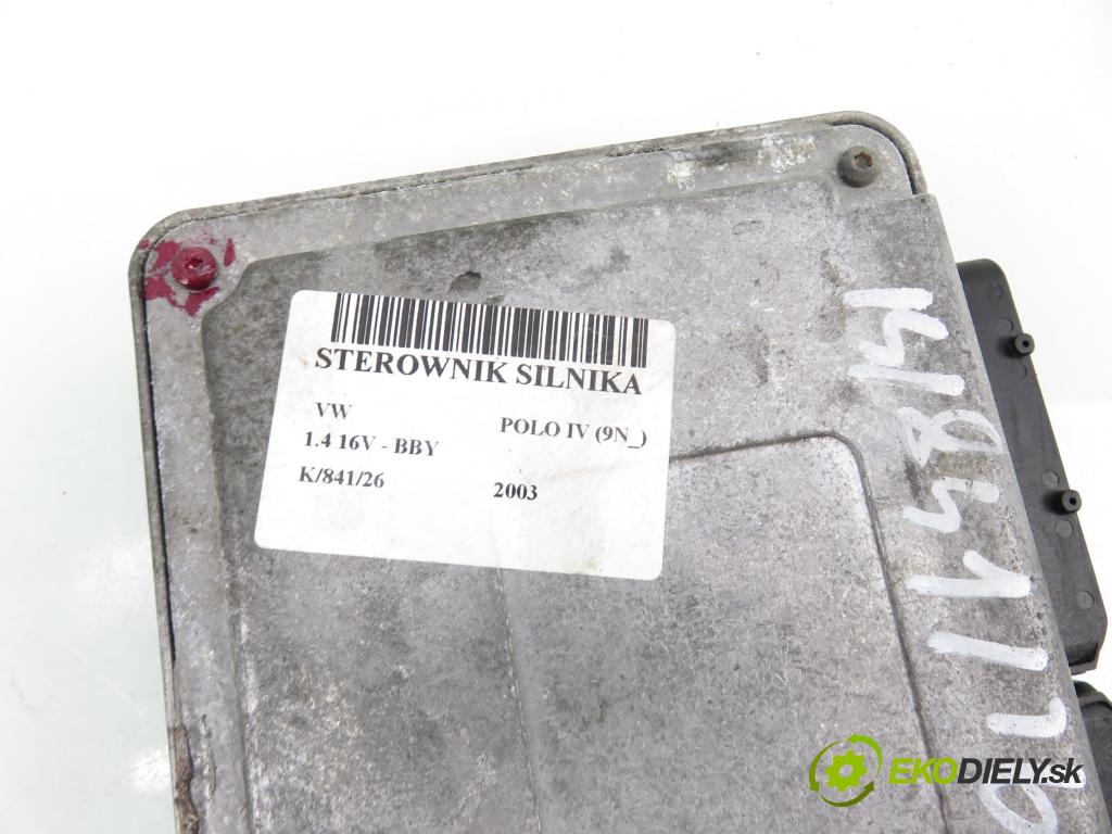 VW POLO (9N_) HB 2003 55,00 1.4 16V 75 - BBY 1390,00 Riadiaca jednotka Motor IAW4MVGP ; 036906034GP ; 6160106602