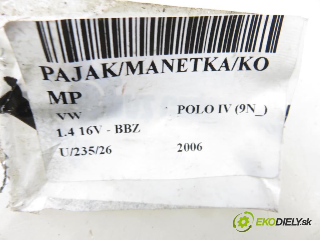 VW POLO (9N_) HB 2006 74,00 1.4 16V - BBZ 1390,00 páčka/prepínač 6Q0953503BS
