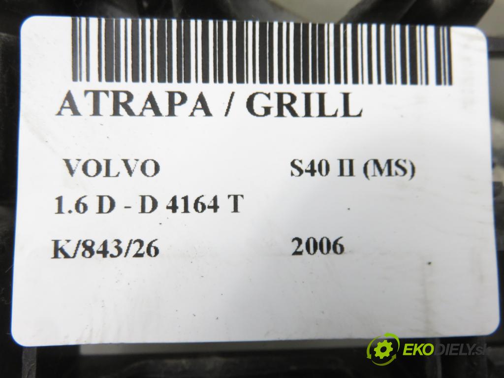 VOLVO S40 II (MS) SEDAN 2006 81,00 1.6 D - D 4164 T 1560,00 Mriežka / maska 08620116