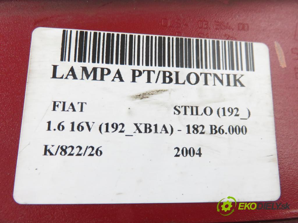 FIAT STILO (192_) HB 2004 76,00 1.6 16V 103 - 182 B6.000 1596,00 Svetlo pravé zadné 51735221DX