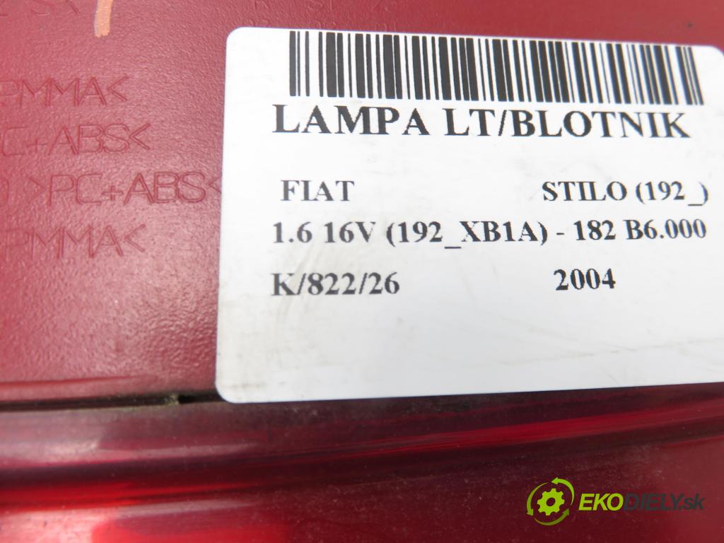 FIAT STILO (192_) HB 2004 76,00 1.6 16V 103 - 182 B6.000 1596,00 Svetlo ľavé zadné 51735222SX
