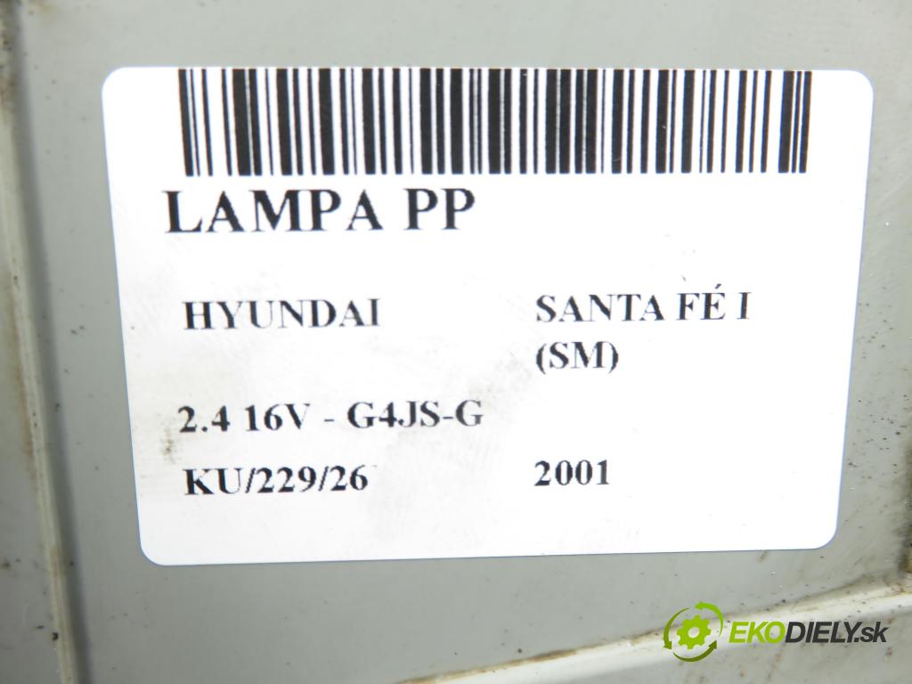 HYUNDAI SANTA FÉ I (SM) SUV 2001 0,00 2.4 16V - G4JS-G 2351,00 světlo PP
