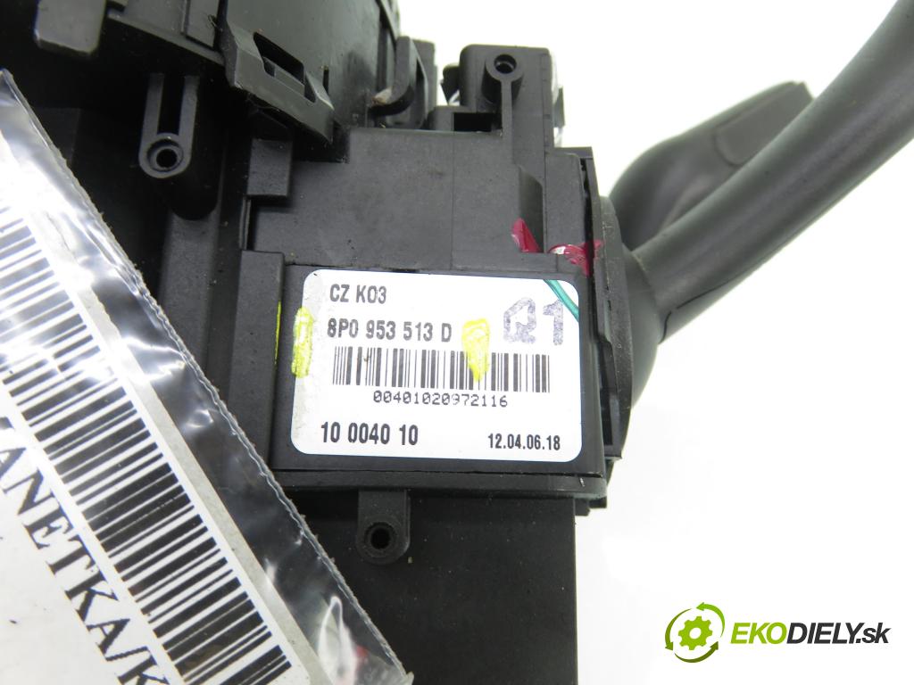 AUDI A3 (8P1) HB 2003 77,00 1.9 TDI PD 105 - BKC 1896,00 páčka/prepínač 8P0953513D ; 1K0959653 ; 1K0953549A