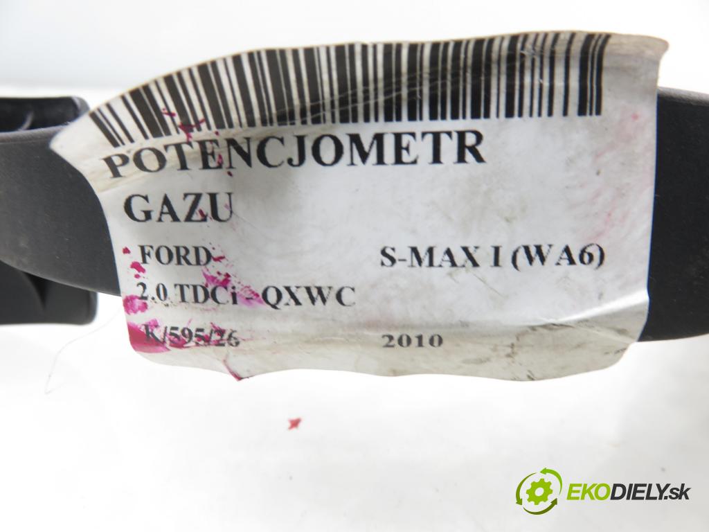 FORD S-MAX (WA6) MINIVAN 2010 103,00 2.0 TDCi - QXWC 1997,00 Potenciometer plynu 6G929F836JE ; 6PV01083410 (Potenciometer plynového pedálu)