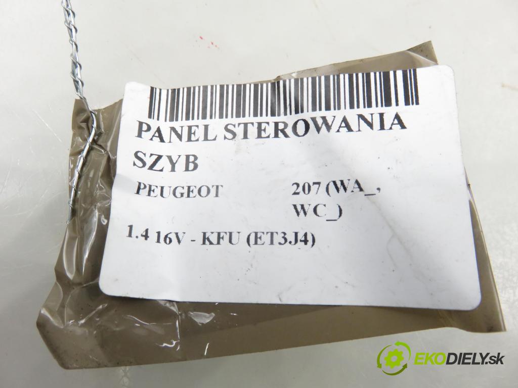 PEUGEOT 207 (WA_, WC_) HB 2007 65,00 1.4 16V - KFU (ET3J4) 1360,00 Panel ovládania okien 9654859177