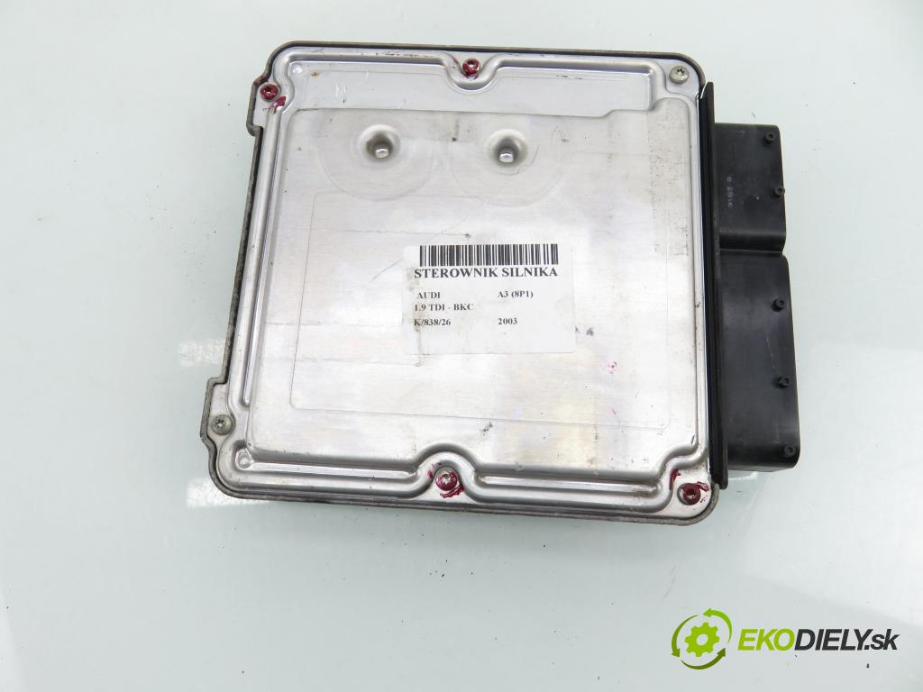 AUDI A3 (8P1) HB 2003 77,00 1.9 TDI PD 105 - BKC 1896,00 Riadiaca jednotka Motor 03G906016J ; 0281011383