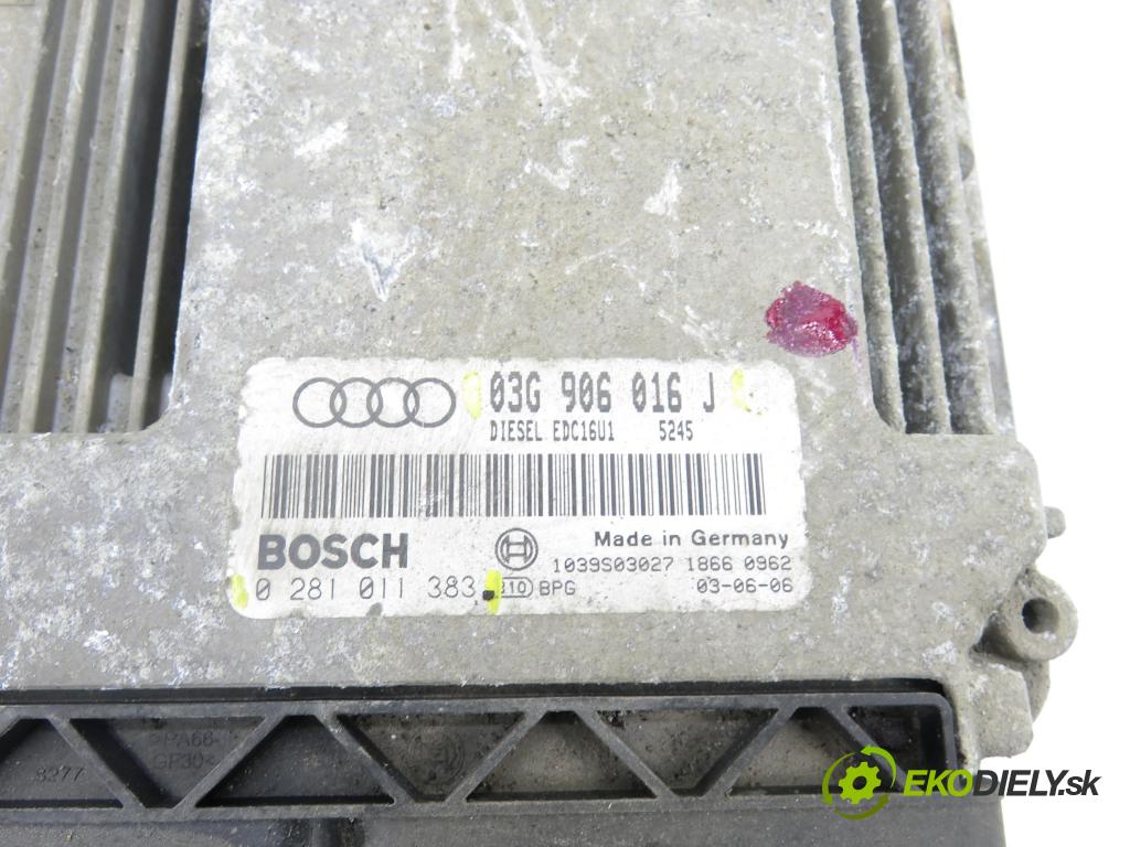 AUDI A3 (8P1) HB 2003 77,00 1.9 TDI PD 105 - BKC 1896,00 Riadiaca jednotka Motor 03G906016J ; 0281011383