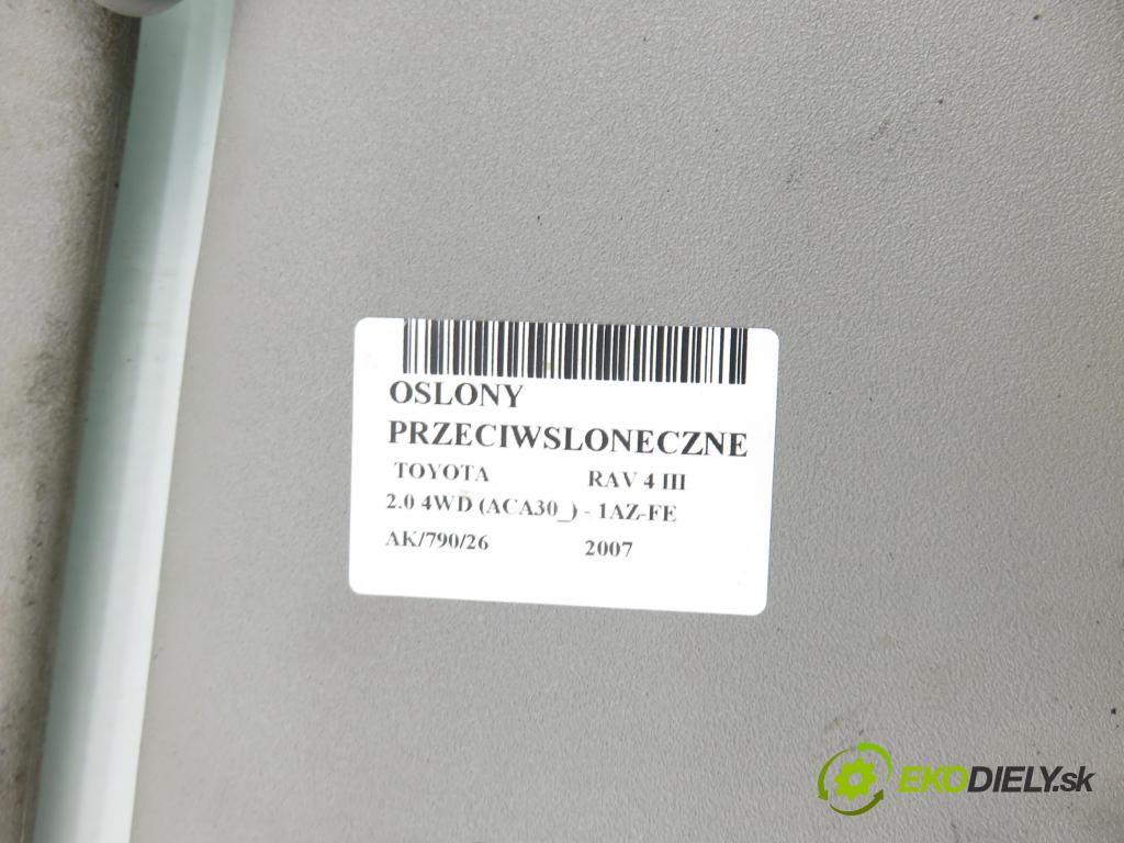 TOYOTA RAV 4 III (_A3_) SUV 2007 112,00 2.0 4WD 152 - 1AZ-FE 1998,00 KRYTY SLUNEČNÍ SVĚTLO 