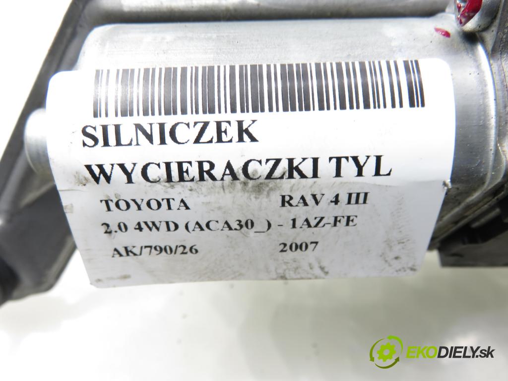 TOYOTA RAV 4 III (_A3_) SUV 2007 112,00 2.0 4WD 152 - 1AZ-FE 1998,00 Motorček stierače zadné 8513042060 ; 2596000761