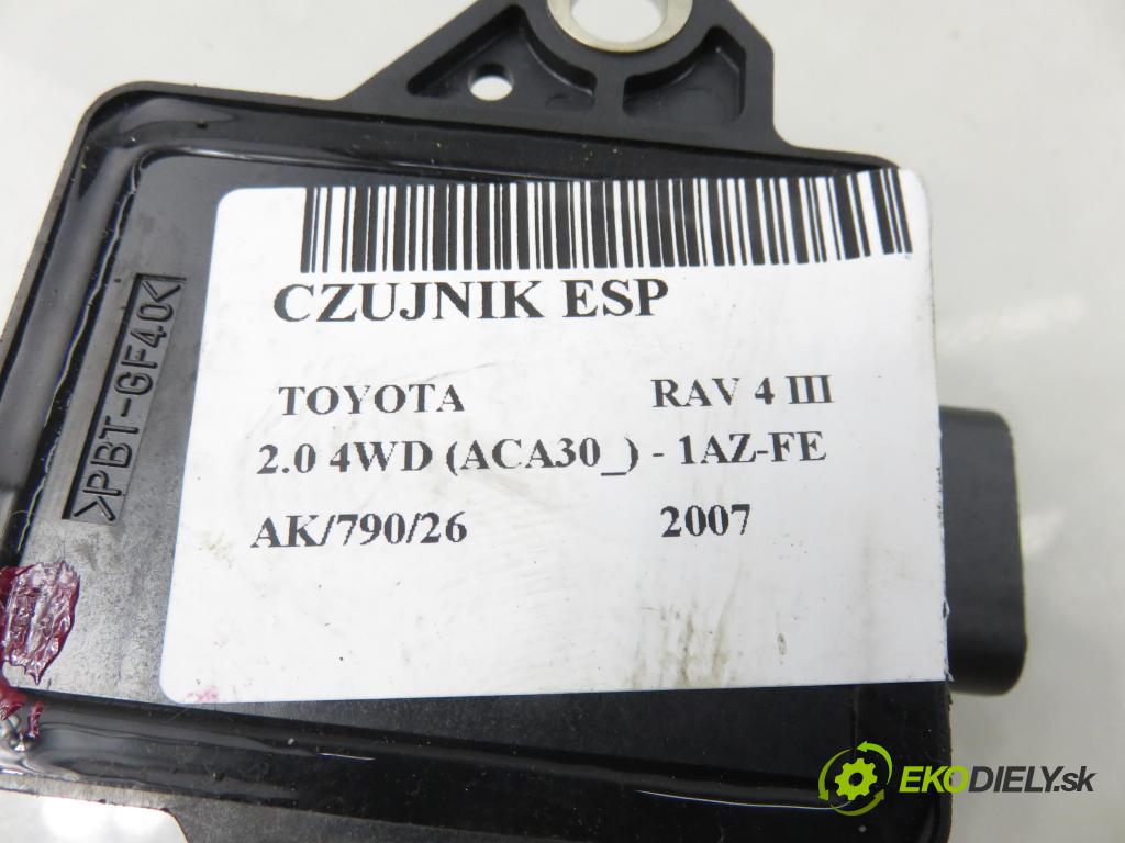 TOYOTA RAV 4 III (_A3_) SUV 2007 112,00 2.0 4WD 152 - 1AZ-FE 1998,00 Snímač ESP 8918342010 ; 1745005522