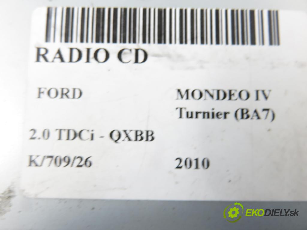 FORD MONDEO IV Turnier (BA7) KOMBI 2010 103,00 2.0 TDCi - QXBB 1997,00 RADIO CD 7S7T18C939DE