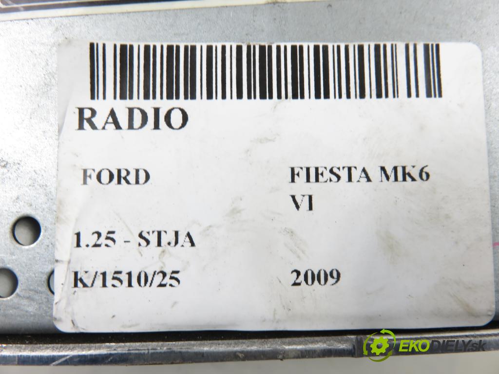 FORD FIESTA VI (CB1,CCN) HB 2009 44,00 1.25 - STJA 1242,00 RADIO CD 8A6T18C815BN