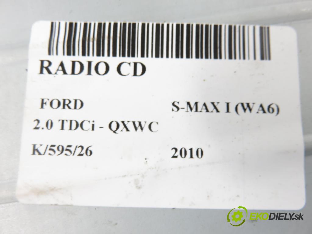 FORD S-MAX (WA6) MINIVAN 2010 103,00 2.0 TDCi - QXWC 1997,00 RADIO CD BS7T18C815AC