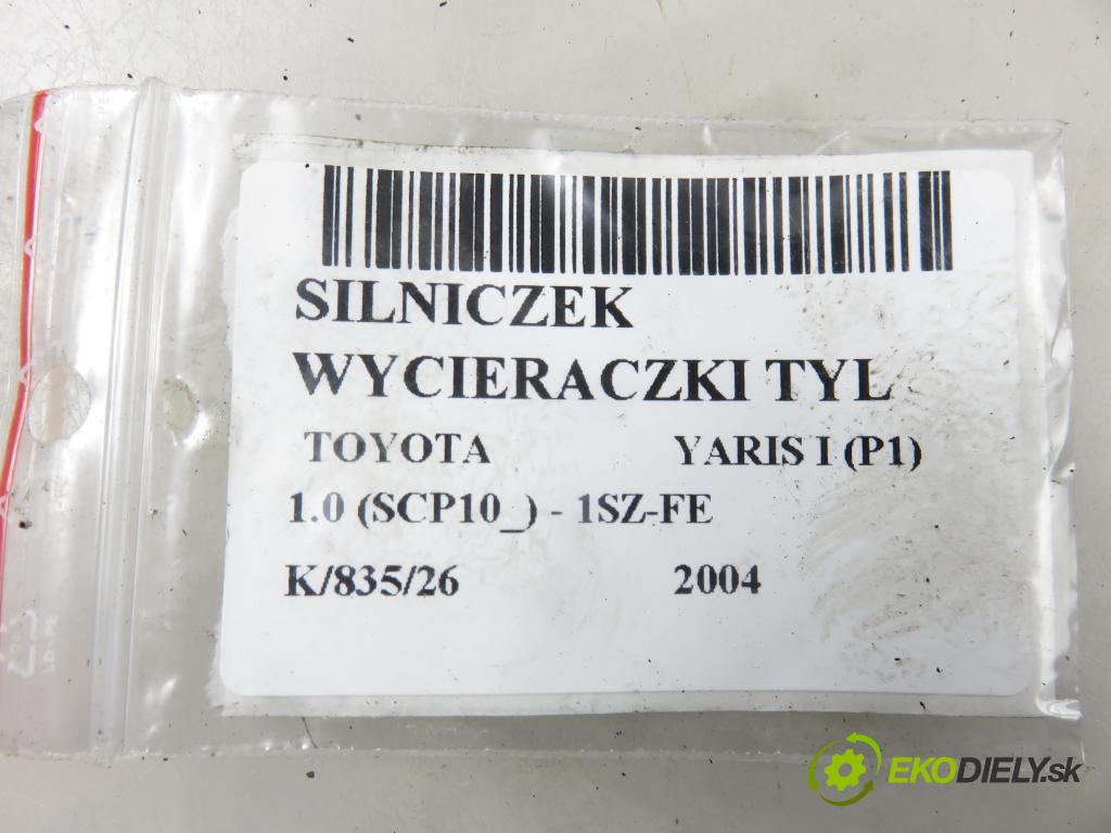 TOYOTA YARIS (_P1_) HB 2004 50,00 1.0 VVT- i 68 - 1SZ-FE 998,00 Motorček stierače zadné 851300D010 ; 53014212