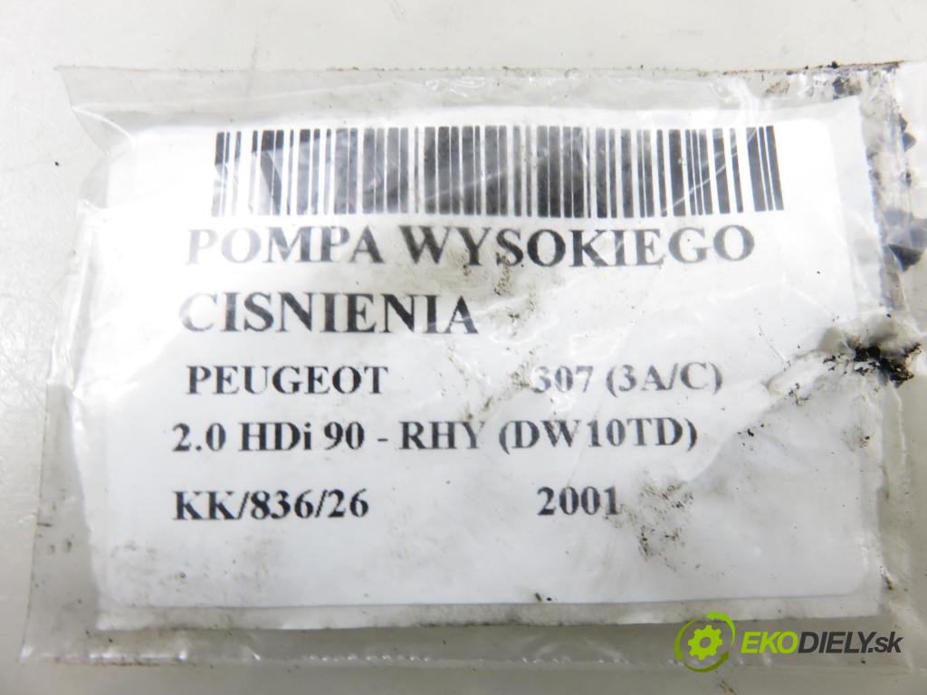 PEUGEOT 307 (3A/C) HB 2001 66,00 2.0 HDi 90 - RHY (DW10TD) 1997,00 Pumpa vysokého tlaku 5WS40018 ; 96368148480 ; A2C20000502