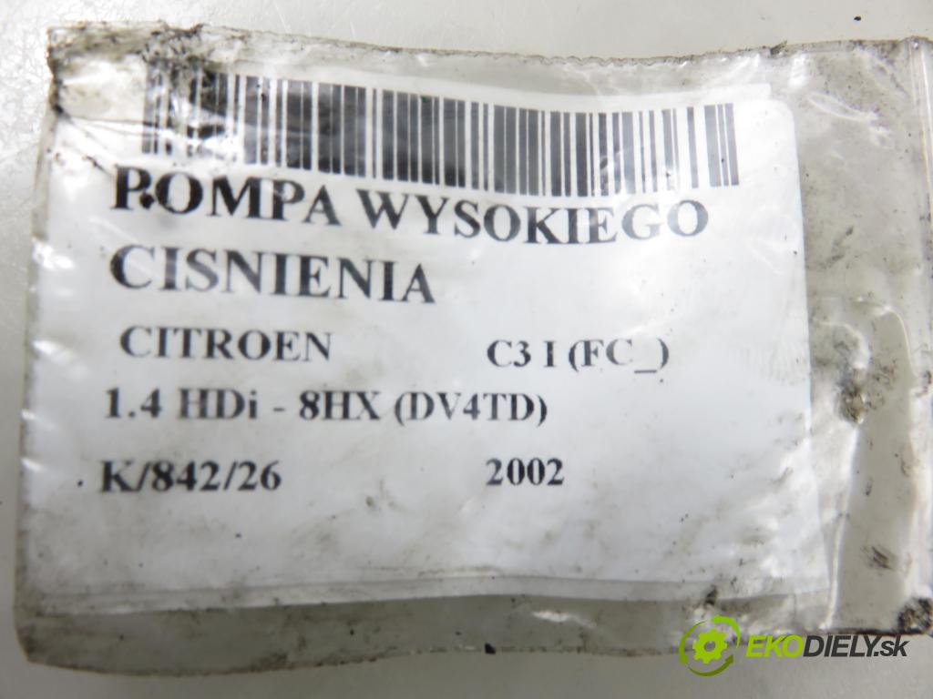 CITROEN C3 I (FC_) HB 2002 50,00 1.4 HDi 8V - 8HX 1398,00 Pumpa vysokého tlaku 5WS40008 ; 9641852080 ; A2C20000727