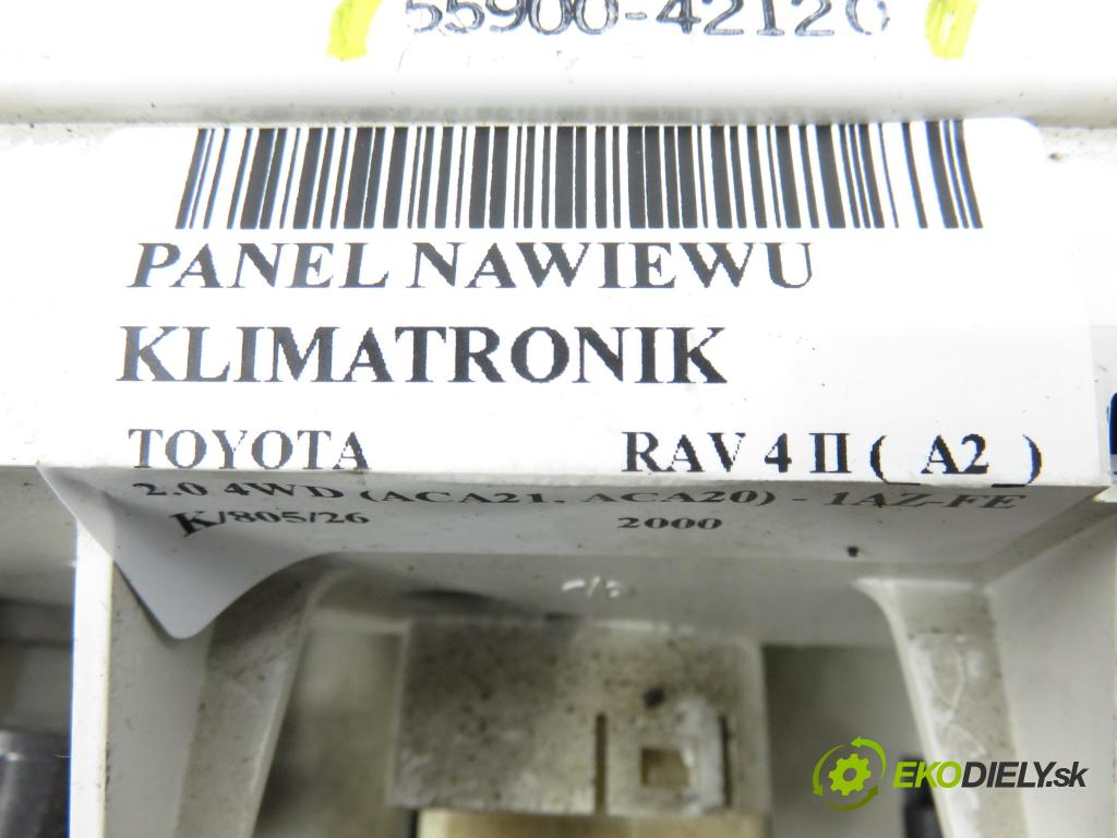 TOYOTA RAV 4 II (_A2_) SUV 2000 110,00 2.0 4WD 150 - 1AZ-FE 1998,00 Panel kúrenia KLIMATIZACE: 5590042120