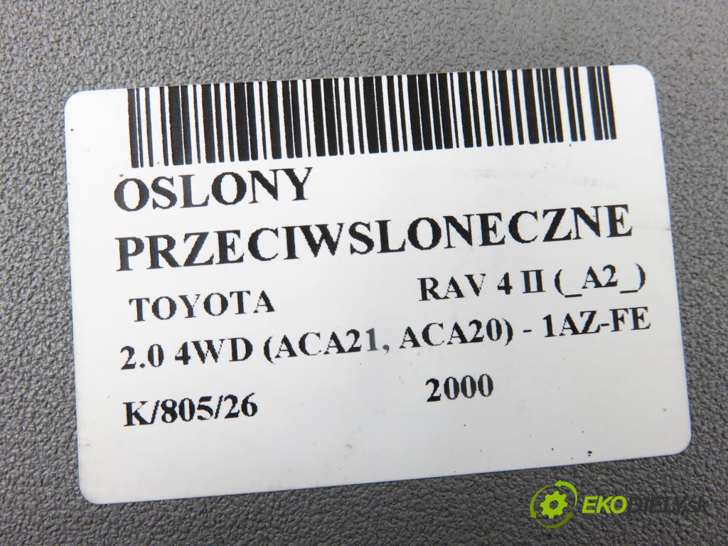 TOYOTA RAV 4 II (_A2_) SUV 2000 110,00 2.0 4WD 150 - 1AZ-FE 1998,00 kryty protislnečné