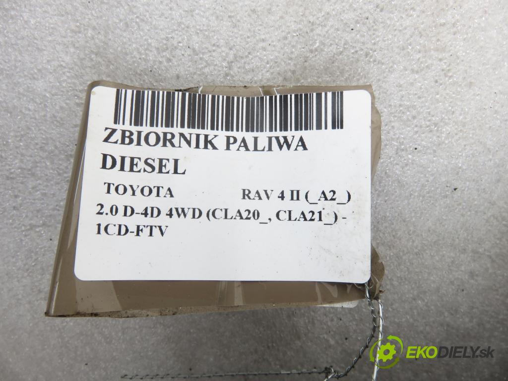 TOYOTA RAV 4 II (_A2_) SUV 2003 85,00 2.0 D-4D 4WD (CLA20_, CLA21_) - 1CD-FTV 1995,00 nádržka paliva diesel