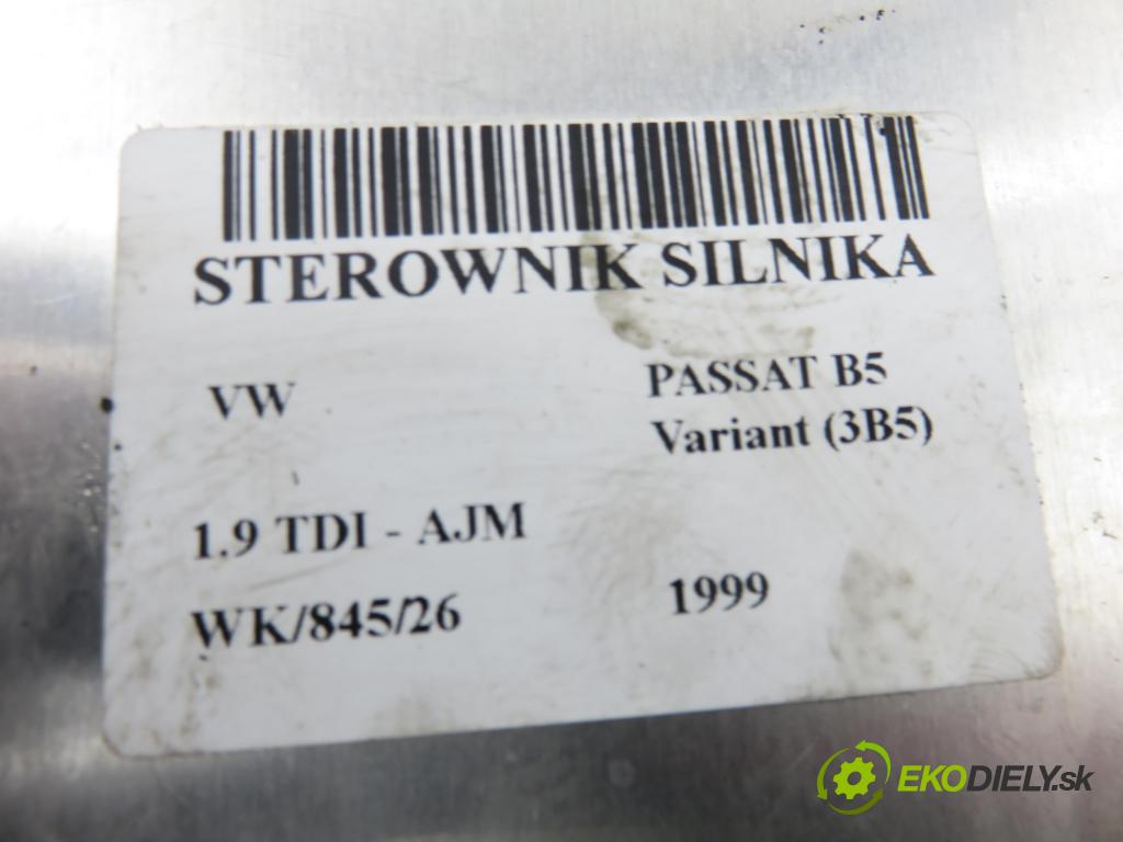 VW PASSAT B5 Variant (3B5) KOMBI 1999 85,00 1.9 TDI - AJM 1896,00 Riadiaca jednotka Motor 038906019CE ; 0281010217