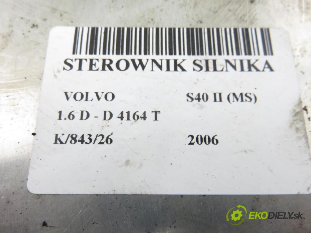 VOLVO S40 II (MS) SEDAN 2006 81,00 1.6 D - D 4164 T 1560,00 Riadiaca jednotka Motor 8692329 ; 4N5112A650BA ; 0281011775