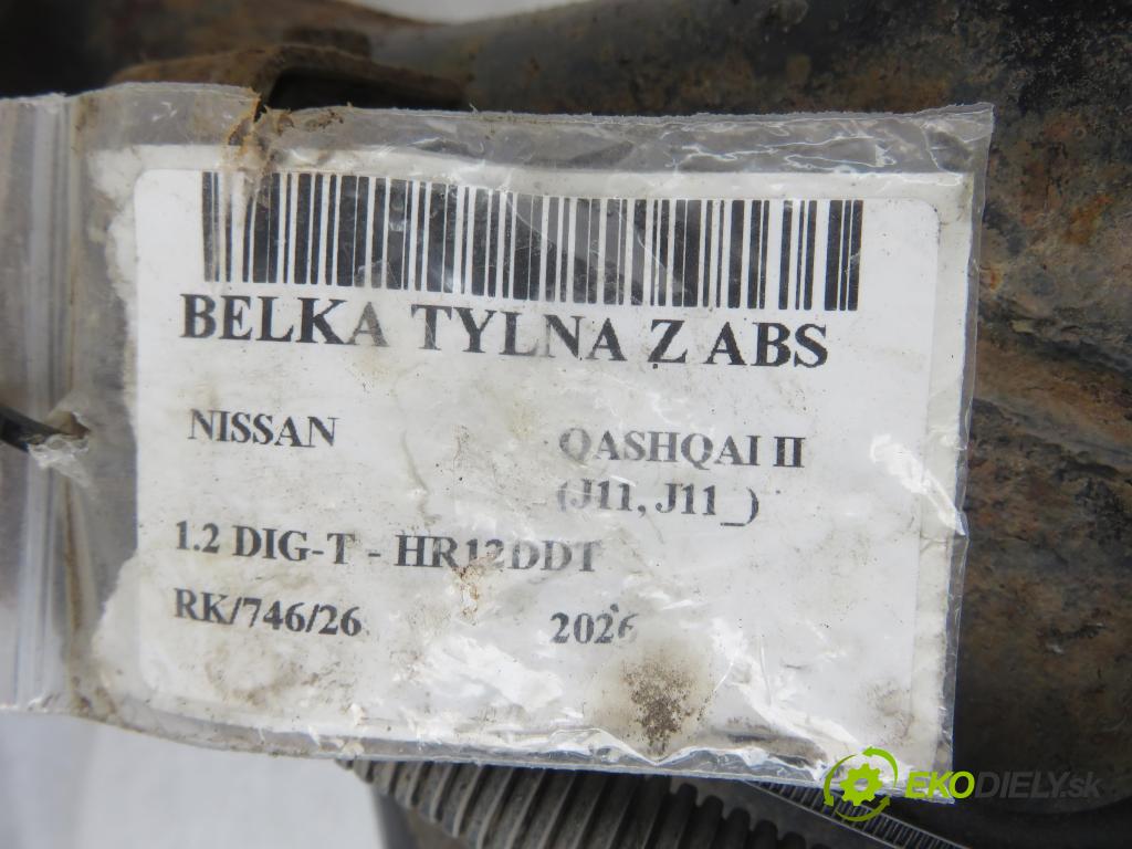 NISSAN QASHQAI II (J11, J11_) CROSSOVER 2015 85,00 1.2 DIG-T - HR12DDT 1197,00 Výstuha zadná ABS
