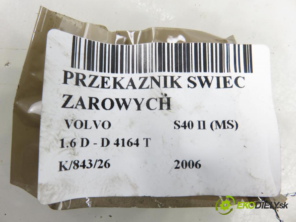 VOLVO S40 II (MS) SEDAN 2006 81,00 1.6 D - D 4164 T 1560,00 RELÉ: SWIEC: 3M5T12A343AA ; 51252003