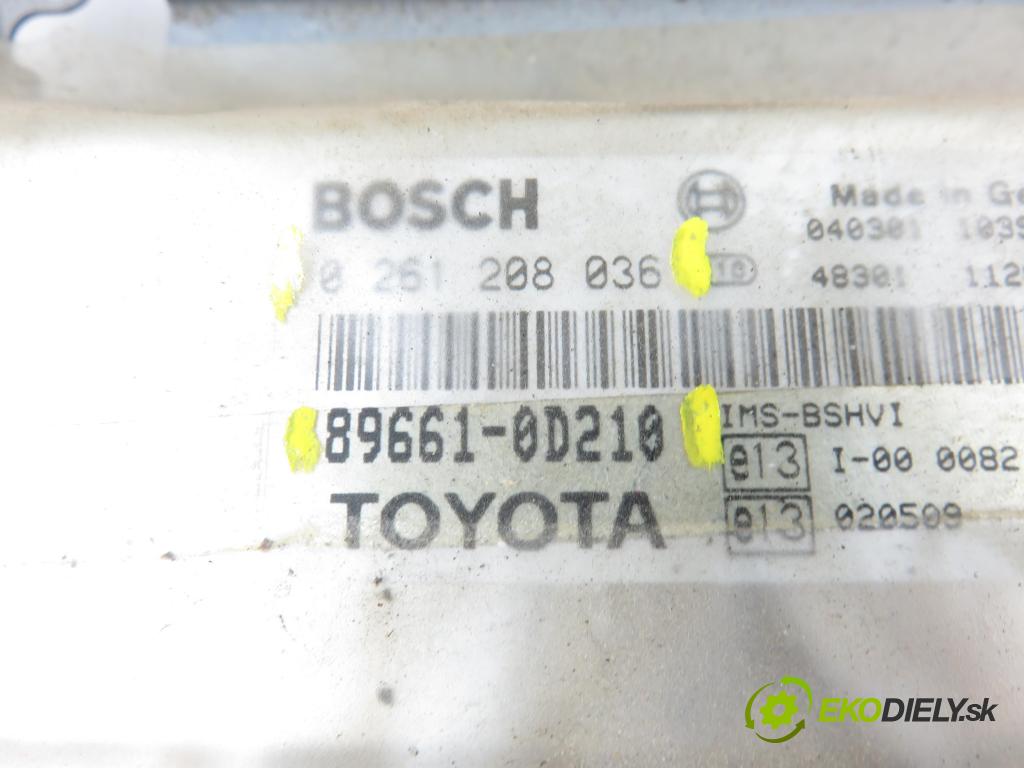 TOYOTA YARIS (_P1_) HB 2004 50,00 1.0 VVT- i 68 - 1SZ-FE 998,00 Riadiaca jednotka Motor 896610D210 ; 0261208036