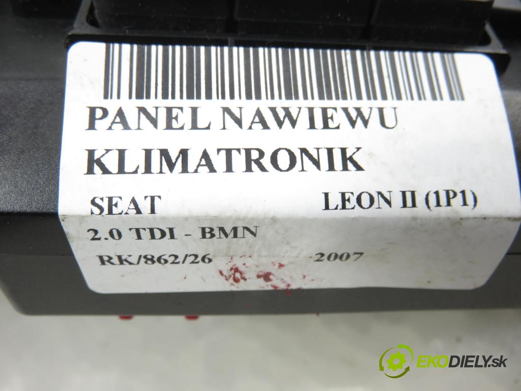 SEAT LEON (1P1) HB 2007 125,00 2.0 TDI - BMN 1968,00 Panel kúrenia KLIMATRONIK 1P0907044C