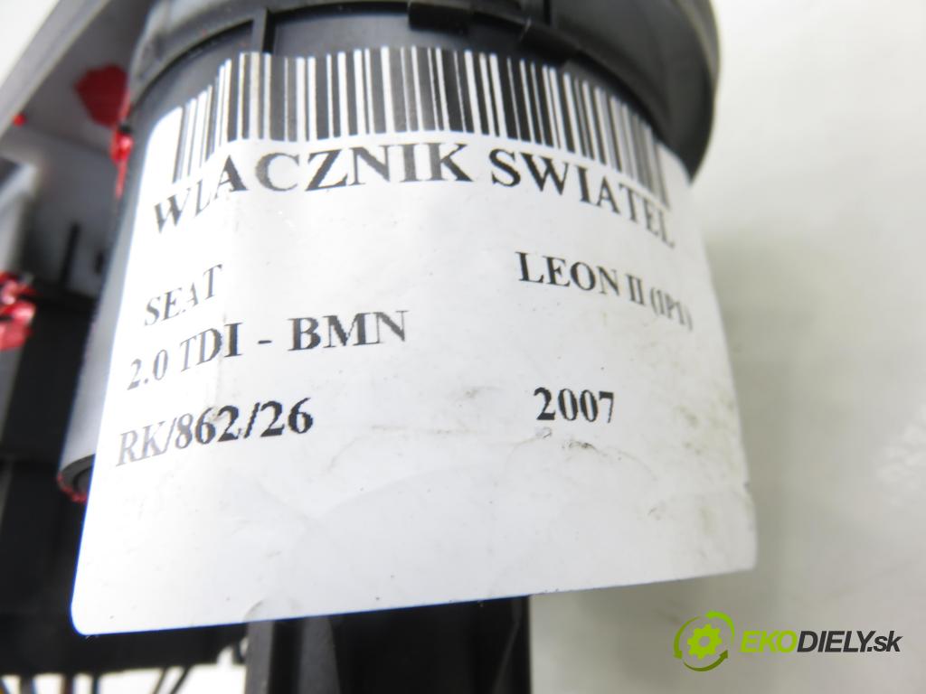 SEAT LEON (1P1) HB 2007 125,00 2.0 TDI - BMN 1968,00 prepínač svetlá 1P1941431C
