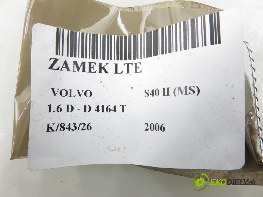 VOLVO S40 II (MS) SEDAN 2006 81,00 1.6 D - D 4164 T 1560,00 zámok 30799338