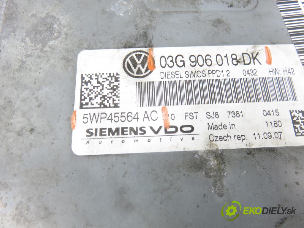 SEAT LEON (1P1) HB 2007 125,00 2.0 TDI - BMN 1968,00 Riadiaca jednotka Motor 5WP45564AC ; 03G906018DK