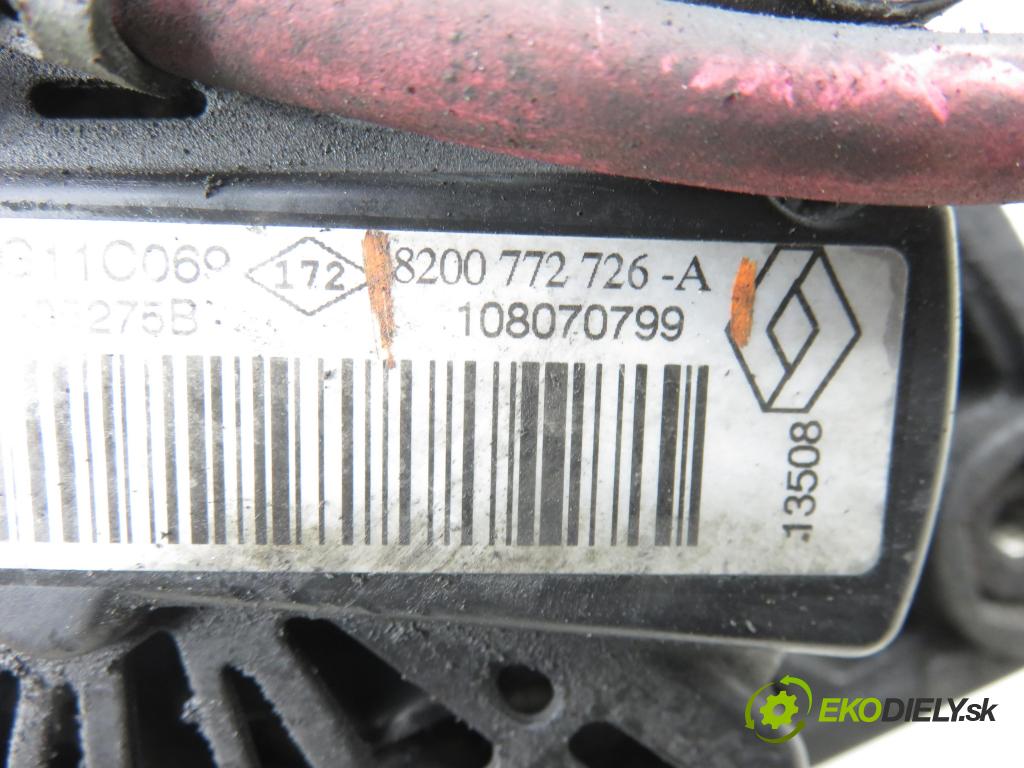 RENAULT MEGANE II (BM0/1_, CM0/1_) HB 2008 78,00 1.5 dCi 106 - K9K 732 1461,00 Alternátor 8200772726A (Alternátor)