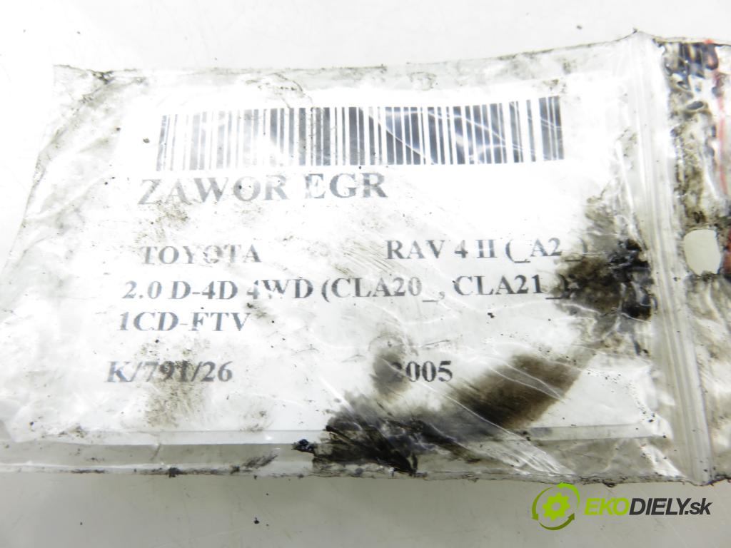 TOYOTA RAV 4 II (_A2_) SUV 2005 85,00 2.0 D-4D 4WD 116 - 1CD-FTV 1995,00 VENTIL EGR 2562027080 ; 1350008090