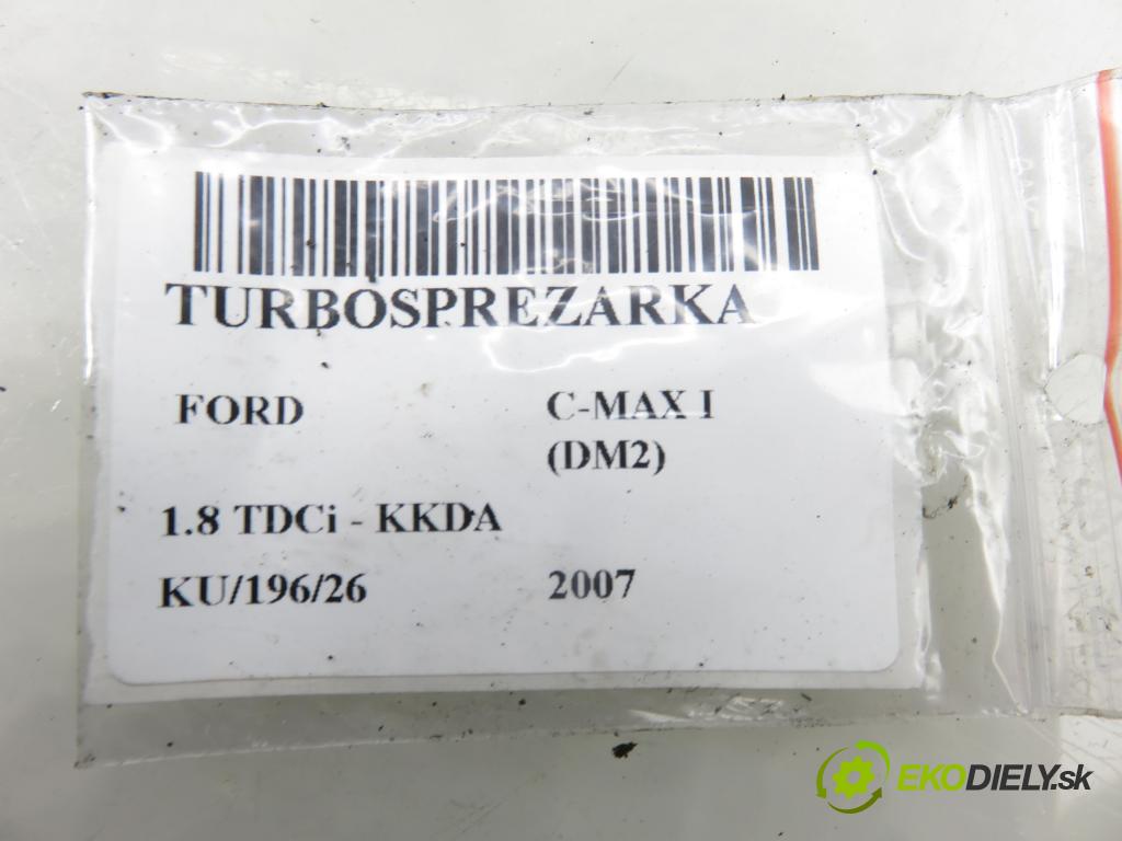 FORD C-MAX (DM2) MINIVAN 2007 85,00 1.8 TDCi - KKDA 1753,00 Turbodúchadlo 4M5Q6K682AG (Turbodúchadlo (kompletné))