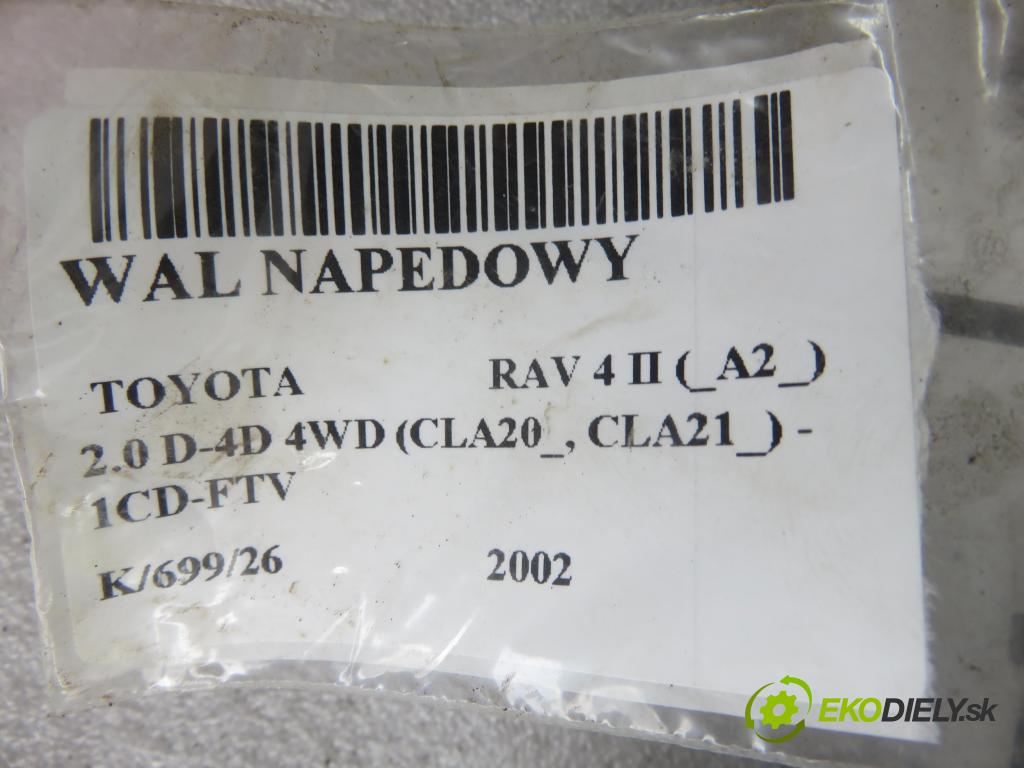 TOYOTA RAV 4 II (_A2_) SUV 2002 85,00 2.0 D-4D 4WD (CLA20_, CLA21_) - 1CD-FTV 1995,00 WAL ŘÍZENÍ