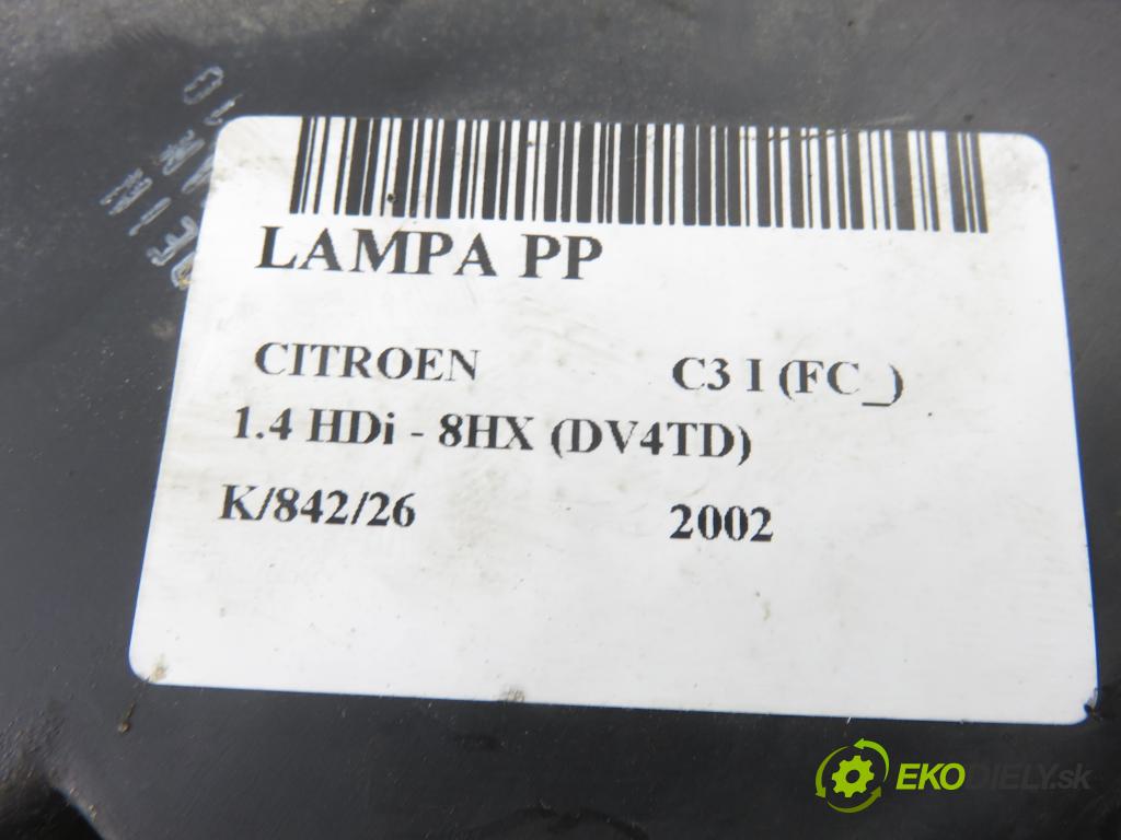 CITROEN C3 I (FC_) HB 2002 50,00 1.4 HDi 8V - 8HX 1398,00 Svetlo PP