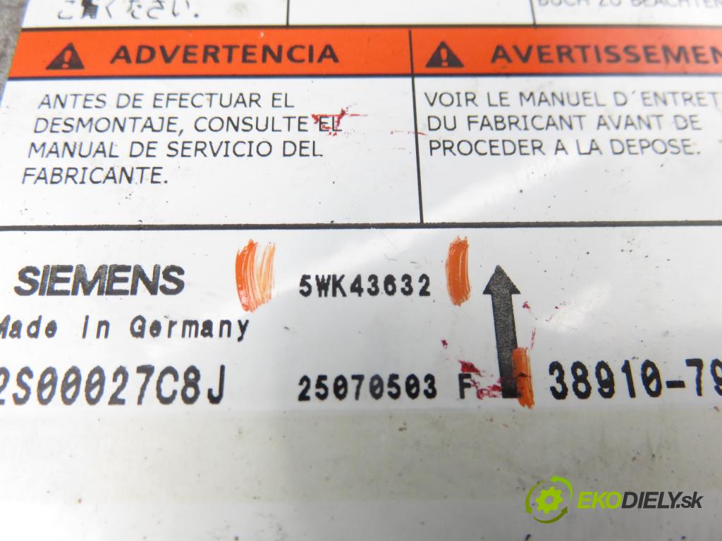FIAT SEDICI (189_) CROSSOVER 2007 88,00 1.9 D Multijet 120 4x4 - D19AA 1910,00 MODUL air BAG 5WK43632 ; 3891079J21