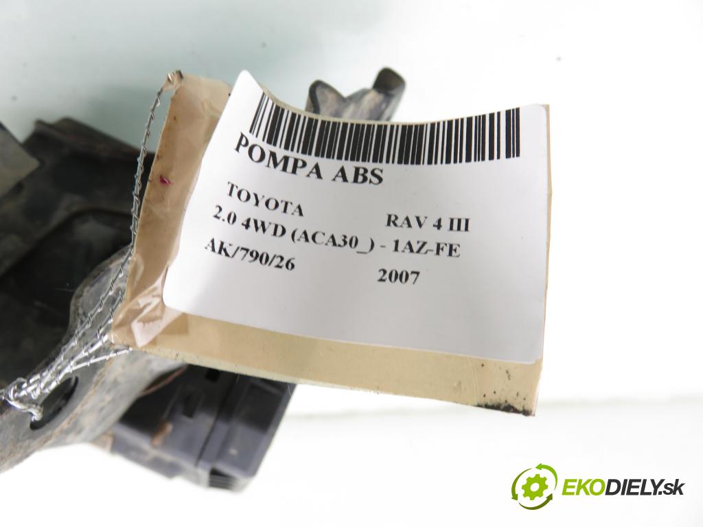 TOYOTA RAV 4 III (_A3_) SUV 2007 112,00 2.0 4WD 152 - 1AZ-FE 1998,00 Pumpa ABS 4454042100 ; 8954142220 ; 1338007970 (Pumpa ABS)