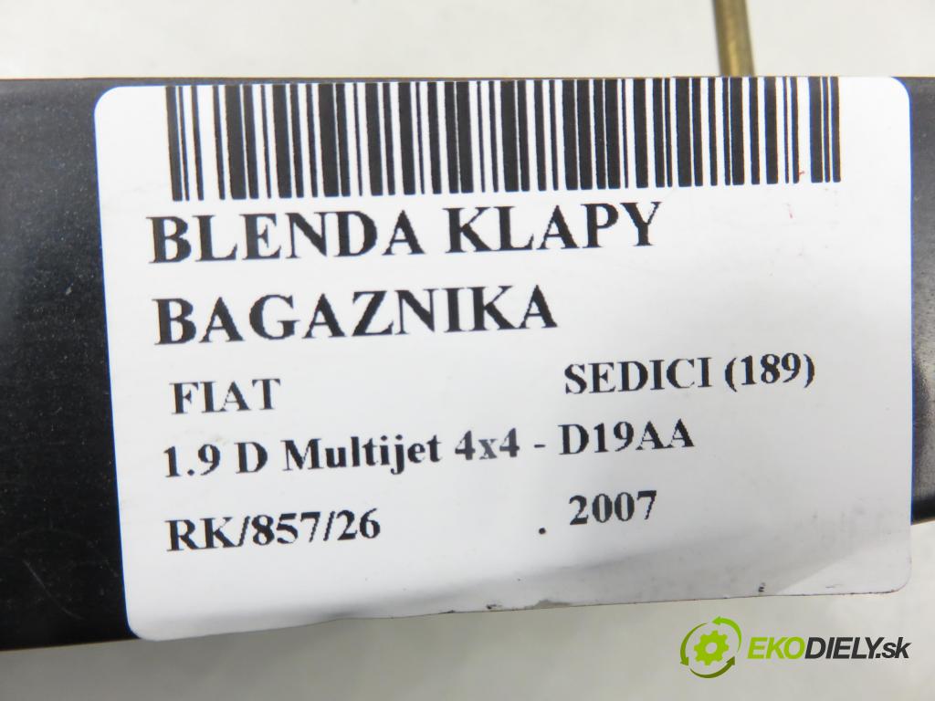 FIAT SEDICI (189_) CROSSOVER 2007 88,00 1.9 D Multijet 120 4x4 - D19AA 1910,00 Zadné čelo dverí kufor 8394179J10